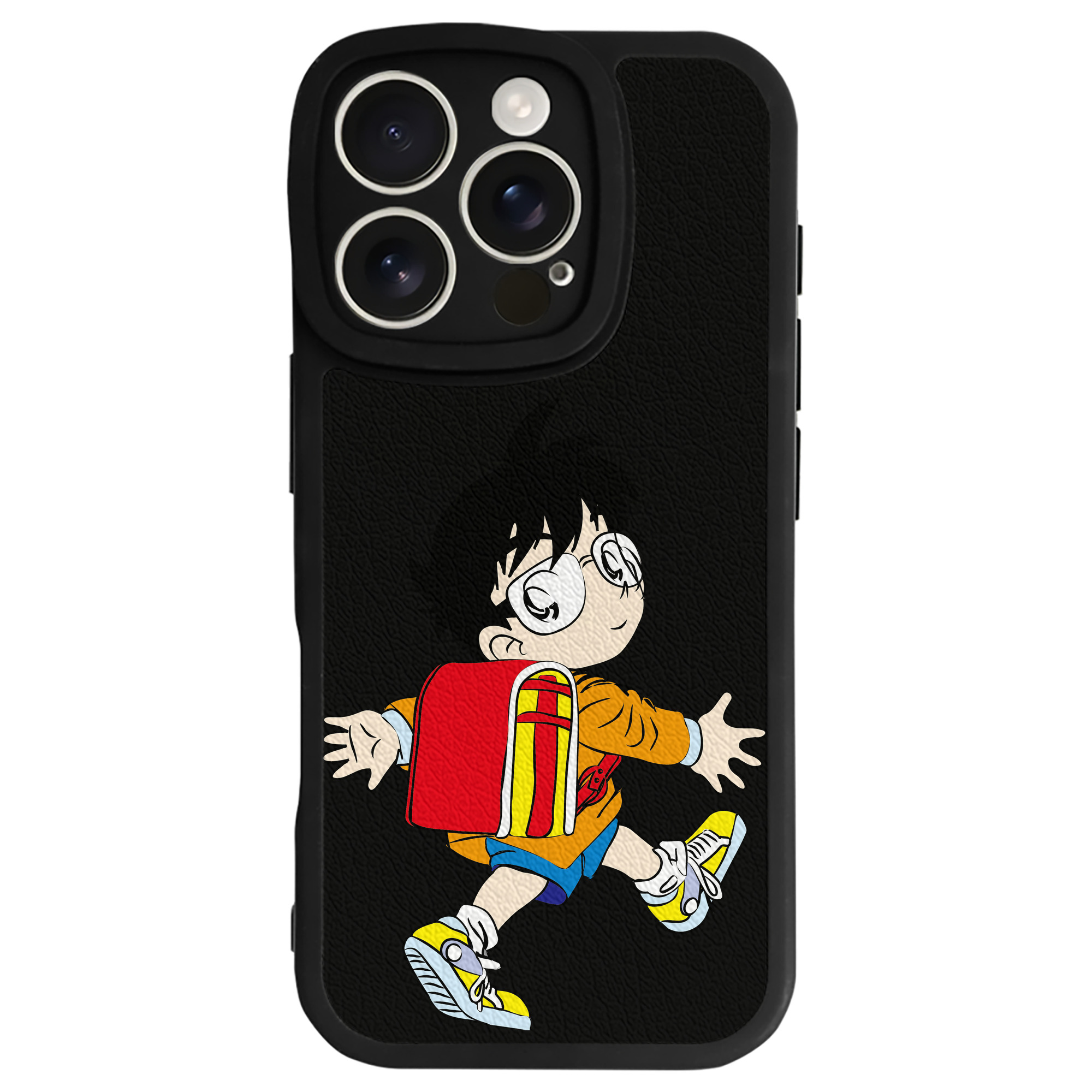 （画像用） 名探偵コナン 江戸川 コナン Detective Conan Conan Edogawa 【iPhone 16シリーズ対応】シリコンスマホケース（レザー調） 材質：シリコン